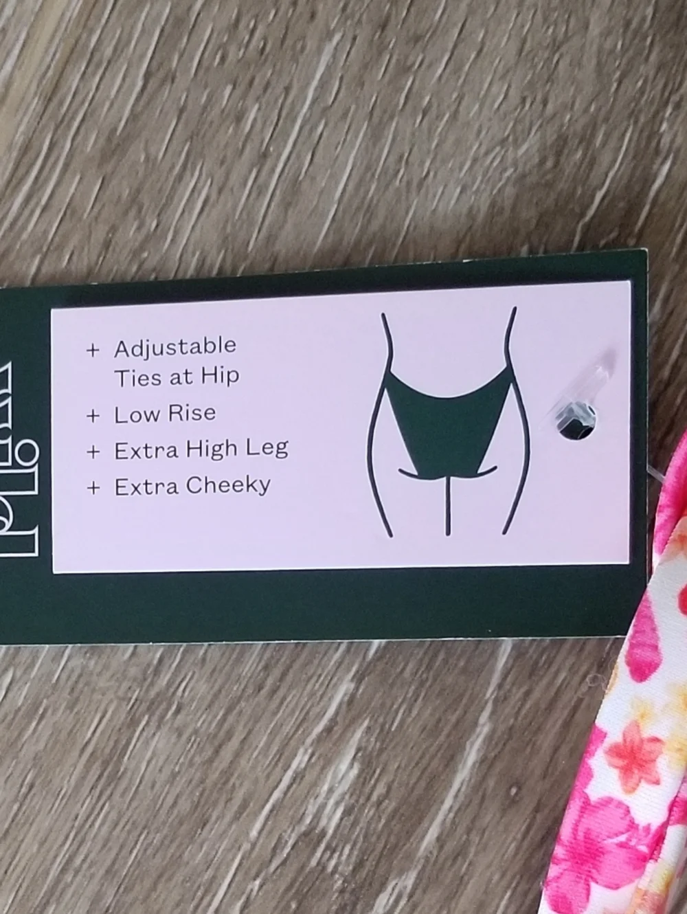 NWT Wild Fable Mini Floral Side Ties Low Rise Extra Cheeky Bikini Size Small